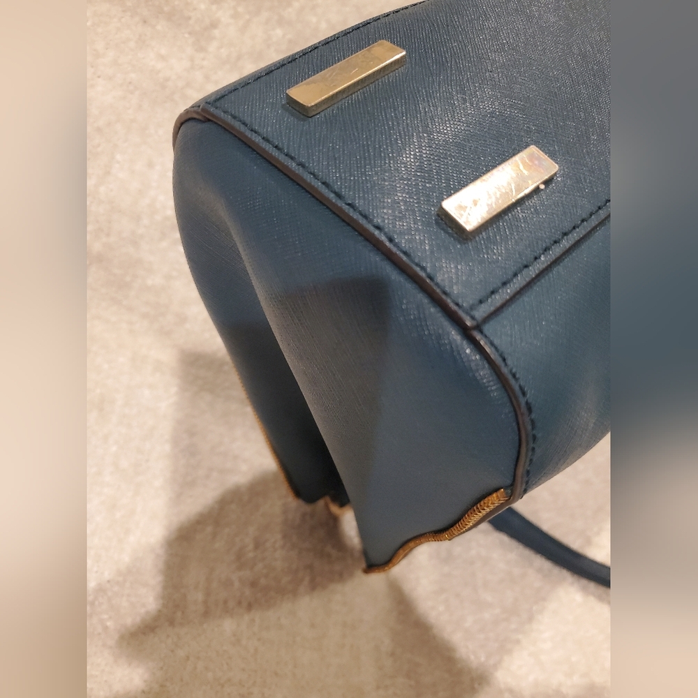 Rebecca Minkoff Amorous Satchel 2-way Teal Handbag - Picture 4 of 12